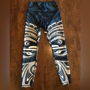 Stylish Blue Patterned Women's Leggings